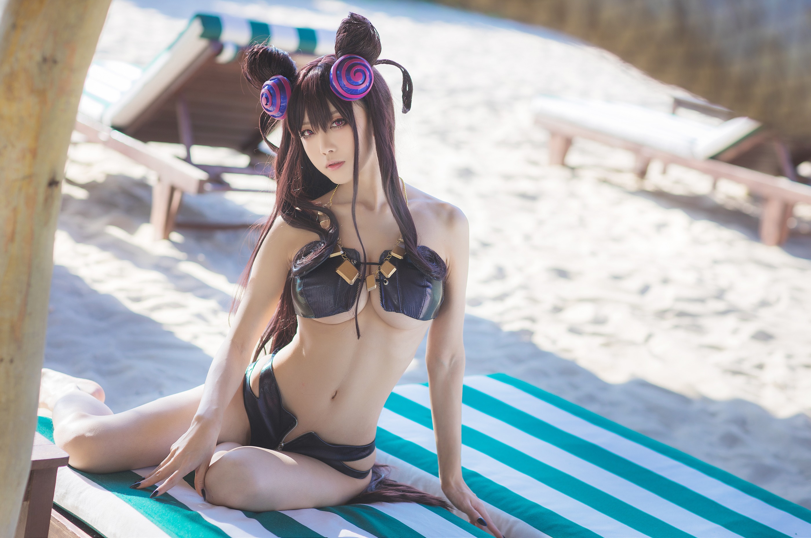 图片[1]-水淼Aqua – NO.042 紫式部水着Ver [41P]-XikXak